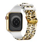 Avizar Bracelete para Apple Watch 41 / 40 / 38 mm Silicone com Padrão Leopardo - STRAP-AWP-5F