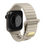 Avizar Bracelete Apple Watch 41mm / 40mm / 38 mm Silicone Flexível e Macio Bege - STRAP-AWP-14I