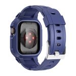 Avizar Bracelete Apple Watch 41mm / 40mm / 38mm Silicone com Capa Anti-choque Azul - STRAP-AWP-13E