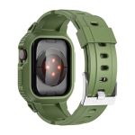 Avizar Bracelete Apple Watch 41mm / 40mm / 38mm Silicone com Capa Anti-choque Verde - STRAP-AWP-13D