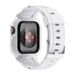 Avizar Bracelete Apple Watch 41mm / 40mm / 38mm Silicone com Capa Anti-choque Branco - STRAP-AWP-13A