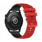 Avizar Bracelete Huawei Watch GT3 46mm Silicone Bi-cor Texturizado Vermelho / Preto - STRAP-22M-9E
