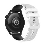 Avizar Bracelete para Huawei Watch GT3 46mm Silicone Bi-cor Texturizado Branco / Preto - STRAP-22M-9A