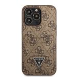 Guess Saffianotriangle Double Card iPhone 13 Pro Max Brown