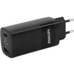 PHILIPS Adaptador de Energia Fast Charge 2x USB-C + USB-A 65W - DLP2681