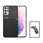 Kit Capa Traseira Magnética Anti Choque + Suporte de Carro Magnético L para Samsung Galaxy S23 Ultra Black - 7427285904633