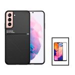 Kit Capa Traseira Magnética Anti Choque + Película de Vidro Temperado GorilasGlass para Samsung Galaxy S23 Plus Black - 7427285904572