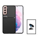 Kit Capa Traseira Magnética Anti Choque + Suporte Magnético para Samsung Galaxy S23 Plus Black - 7427285904541