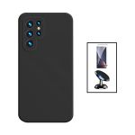 Kit Película de Vidro Temperado GorilasGlass + Capa Proteção Traseira Silicone + Suporte Magnético para Samsung Galaxy S23 Ultra Black - 7427285904312