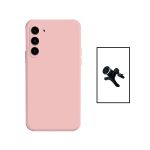 Kit Suporte Magnético Com Pernas + Capa Proteção Traseira Silicone para Samsung Galaxy S23 Plus Pink - 7427285904275