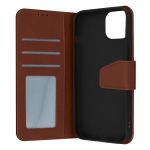 Avizar Capa de Couro Marrom para o iPhone 14 Pro Max Premium Função de Suporte de Vídeo - FOLIO-PREM-BR-14X