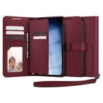 Capa para Samsung Galaxy S23 Plus SPIGEN Wallet S Flip Bordô