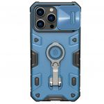 Capa Nillkin CamShield Armor Pro iPhone 14 Pro Max Proteção Camera Ring Stand Azul - 6902048248755