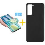 Skyhe Pack 2x Película de Hidrogel + Capa Skyhe Samsung Galaxy S23 Plus 5G Silicone Líquido Black - 8434010388025