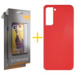Skyhe Pack 2x Película de Vidro Temperado Full + Capa Skyhe Samsung Galaxy S23 Plus 5G Silicone Líquido Red - 8434010387516