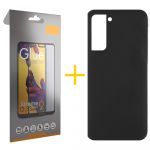 Skyhe Pack 1x Película de Vidro Temperado Full + Capa Skyhe Samsung Galaxy S23 Plus 5G Silicone Líquido Black - 8434010387189
