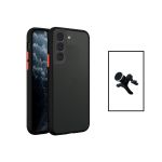 Kit Capa Anti Choque Camera Protection + Suporte Magnético Reforçado de Carro para Samsung Galaxy Galaxy S23 Plus - Black