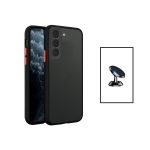 Kit Capa Anti Choque Camera Protection + Suporte Magnético de Carro para Samsung Galaxy Galaxy S23 Plus - Black