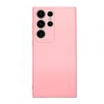 Capa Silicone Gel Samsung Galaxy S23 Ultra Rosa Clara com Protetor de Câmera 3d