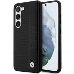 Bmw Original Faceplate Case BMHCS23M22RDPK para Samsung S23 Plus (textured And Big Logo Stripe / Black)