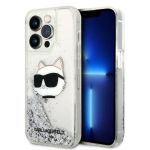 Karl Lagerfeld KLHCP14XLNHCS iphone 14 Pro Max 6.7" Silver/silver Hardcase Glitter Choupette Head