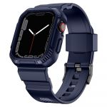 Kingxbar CYF106 2in1 Armored Case para Apple Watch Se, 8, 7, 6, 5, 4, 3, 2, 1 (41, 40, 38 mm) With Strap Blue