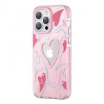 Kingxbar Heart Star Series Case para iphone 14 Pro Max Pink Heart Case