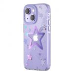 Kingxbar Heart Star Series Case para iphone 14 Plus Purple Star Case