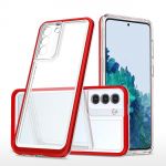 Hurtel Clear 3in1 Case para Samsung Galaxy S23+ Silicone Cover With Frame Red