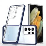Hurtel Clear 3in1 Case para Samsung Galaxy S23 Ultra Silicone Cover With Frame Blue