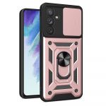Hurtel Hybrid Armor Camshield Case para Samsung Galaxy A54 5G Armored Case With Camera Cover Pink
