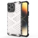 Hurtel Honeycomb Case para iphone 14 Pro Max Armored Hybrid Cover Transparent