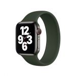 Bracelete Silicone Solo para Apple Watch SE (2022) - 44mm (Pulso:190-200mm) - Verde Escuro - 7427285915325