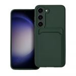 Capa para Samsung Galaxy S23 Plus Silky com suporte de cartões Verde