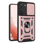 Hurtel Hybrid Armor Camshield Case para Samsung Galaxy S23+ Armored Case With Camera Cover Pink