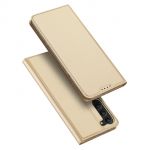 Dux Ducis Skin Pro Case para Samsung Galaxy S23+ Flip Card Wallet Stand Gold