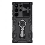 Nillkin Camshield Armor Pro Case Cover para Samsung Galaxy S23 Ultra Armor Cover With Camera Protector Ring Stand Black