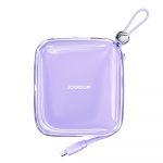 Powerbank Joyroom 10000mAh Jelly Series 22.5W With Built-in Lightning Cable Violet (JR-L003)