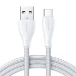 Joyroom usb Cable usb C 3A Surpass Series for Fast Charging And Data Transfer 0.25 M White (S-UC027A11)