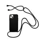 Capa Silicone Apple iPhone 13 com Corda Black - 08406.ip136.1