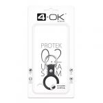 4-OK Capa Silicone + Porta Chaves para Apple AirTag Black