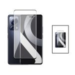 Kit 2 Película de Vidro Temperado 5D Full Cover Curved para Xiaomi 13 Lite - Transparente/preto