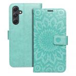 Capa para Samsung Galaxy A54 5G Flip Mandala Verde com Apoio e Slot Cartões