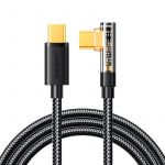 Joyroom usb C Cable Angled usb C para Fast Charging And Data Transfer 100W 1.2 M Black (S-CC100A6)