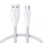 Joyroom usb Cable Micro usb 2.4A Surpass Series para Fast Charging And Data Transfer 0.25 M White (S-UM018A11)