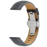 Avizar Bracelete para Galaxy Watch 5/5 Pro/4 Couro Genuíno Fecho Fivela Cinzento Escuro - STRAP-GW5U-1F