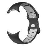 Tactical Bracelete para Google Pixel Watch Silicone Design Arejado Preta e Cinza - STRAP-TAK-832-PXW