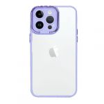 Capa Silicone Gel Bumper Apple iphone 14 Pro Max Lilás com Protetor de Câmera Elektro