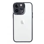 Capa Silicone Gel Bumper Apple iphone 14 Pro Max Preto com Protetor de Câmera Elektro