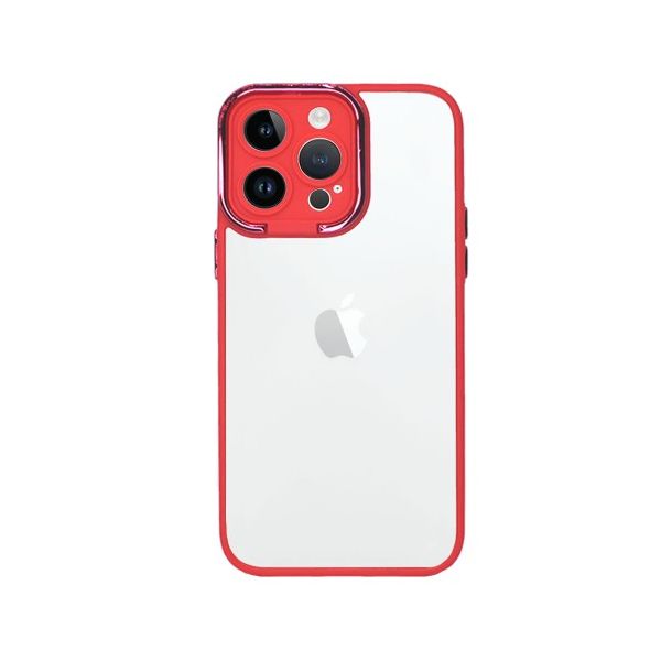 Capa Silicone Gel Bumper Apple Iphone Pro Max Vermelho Com Protetor De C Mera Elektro